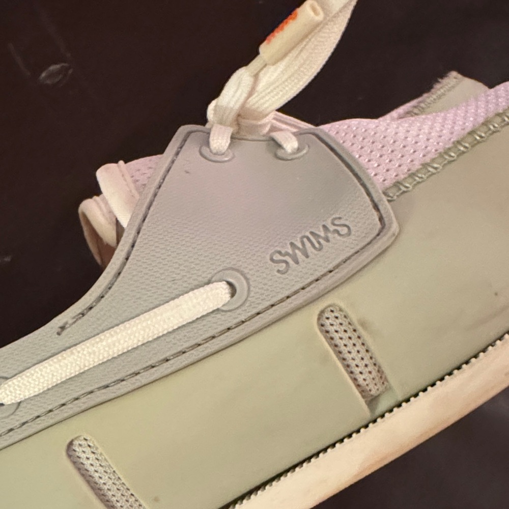 Swims Men's Boat Shoes - Light Blue and White size 9 - Picture 6 of 12